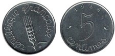 France 1964 Pièce de Monnaie Coin 5 centimes de Franc Piedfort RP168