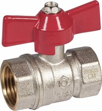 T594104 Robinet à Boisseau sphérique pour Chauffage ig Laiton nickelé avec Pa...