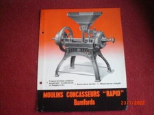  ANCIEN  PROSPECTUS  PUBLICITAIRE  MOULINS CONCASSEURS BAMFORDS  "RAPID"