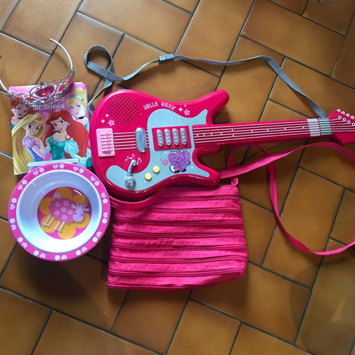 Lot sac rose guitare - rose,, bol