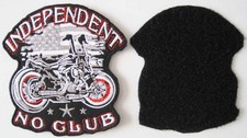 AUFNÄHER  PATCH KLETTVERSCHLUSS  INDEPENDENT  NO CLUB  BIKER - Ref.73