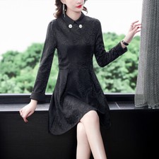 Femmes Dentelle Robe Tunique