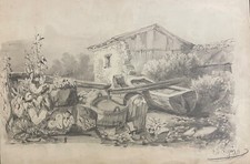 Bergerie de montagne dessin