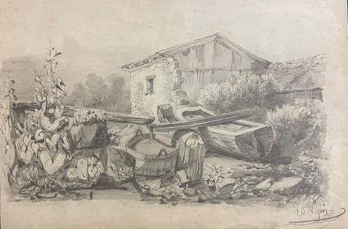 Bergerie montagne dessin - de,
