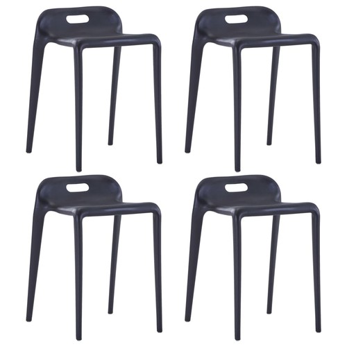 Tabourets empilables noir - empilables,