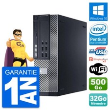 PC Dell 9020 SFF Intel Pentium G3220 RAM 32Go Disque Dur 500Go Windows 10 Wifi