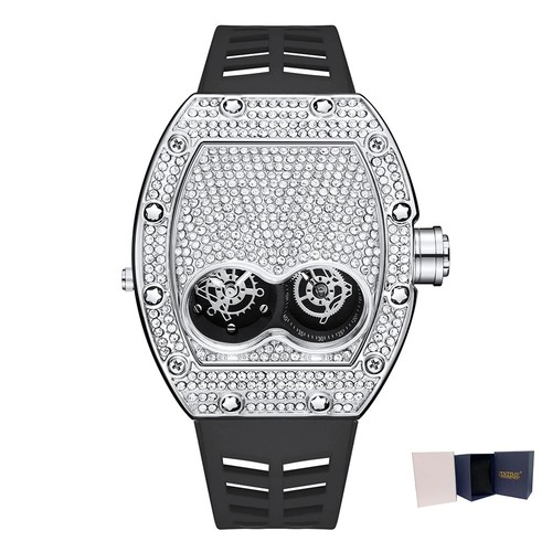 Montre homme strass silicone - montre,