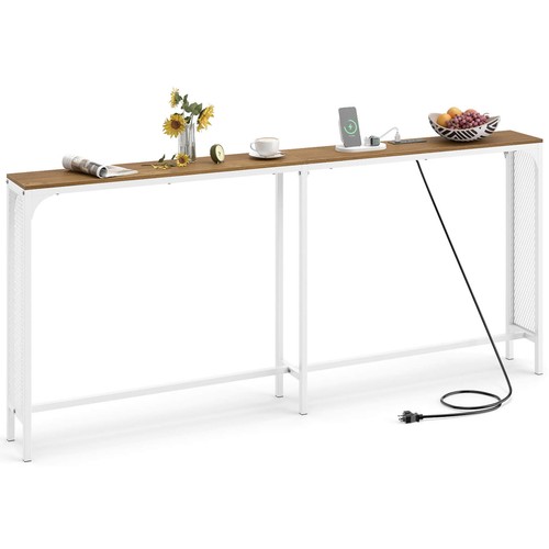 Console table w power - console,