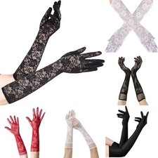 Gants femme ��l��gants manches longues en dentelle et maille glamour mode mari��