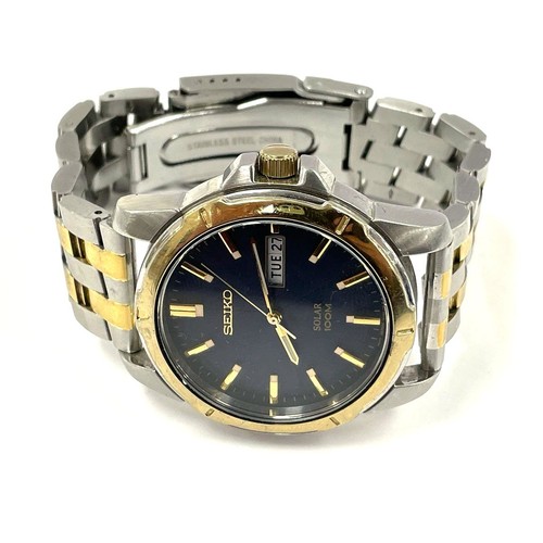 Seiko solar two tone - tone, men's