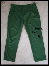 Beau pantalon chic vert, tissus épais T: 48