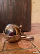 Ancien sucrier boule inox