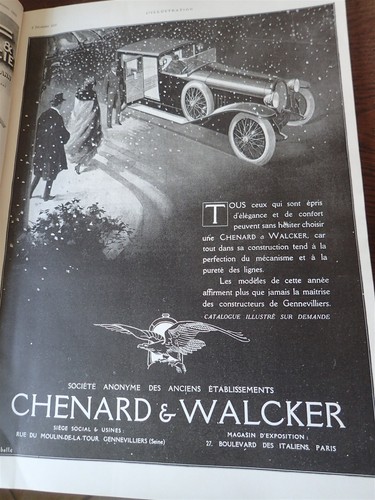 Chenard walcker automobile - chenard, et