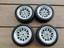 NEUF Roues Vintage RC 1/10 Kyosho Nostalgique Halibrand 92671S + pneus 1/9.8