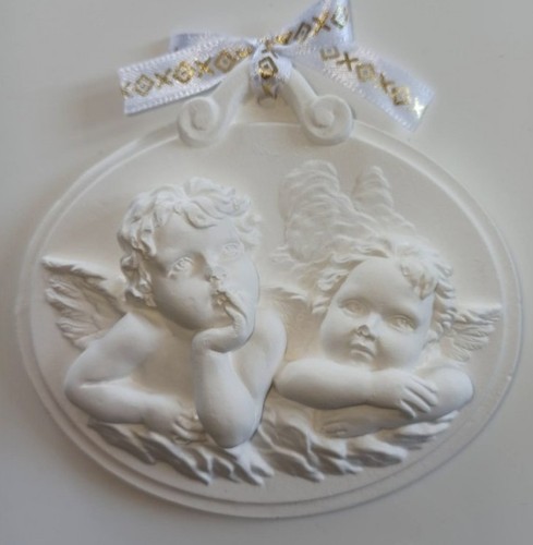 Médaillon anges plâtre - médaillon, 2