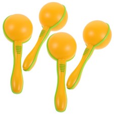 Lot de 4 maracas en plastique pour enfants bébés, hochets, jouets pour Noël,