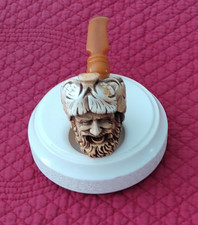 Pipe ancienne en écume de mer, Tête de Bacchus