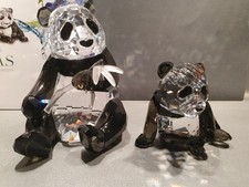 CRISTAL FIGURINE SWAROVSKI PANDAS ENDANGERED WILDLIFE 9100 000 086