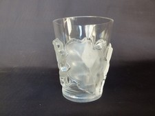 LALIQUE FRANCE 1 GOBELET VERRE A ORANGEADE VASE CRISTAL MODELE FEUILLE CHÊNE