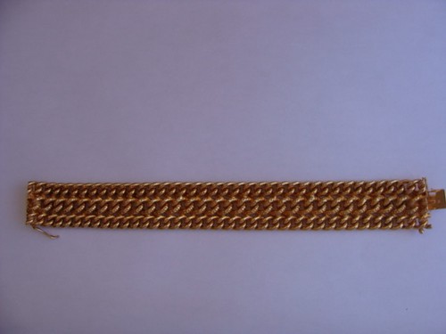 Gros bracelet plaqué or - gros,