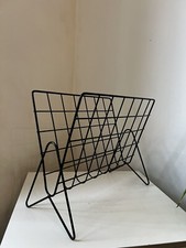 Porte revues vinyles métal noir Design