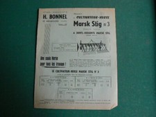  prospectus agricole : cultivateur herse MARSK STIG n° 3 /  BONNEL 