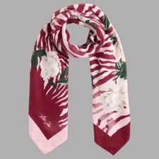 Foulard Liu Jo Framboise 120X120 Imprimé Floral Zébré 2F5075T0300