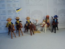 PLAYMOBIL vintage western cavalerie soldats nordistes à cheval set 3811 de 1995