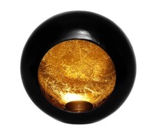 Bougeoir Noir Or Réchaud