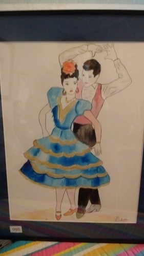 Aquarelle danseurs flamenco - de,