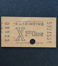 Ancien ticket Paris Métro