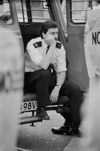 Police officer outside - , the