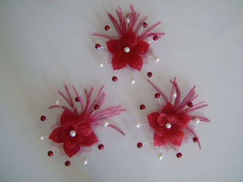 Fleur coudre coller blanc - 3,