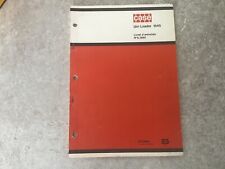 CASE Mini chargeuse uni loader 1845 livret d entretien 