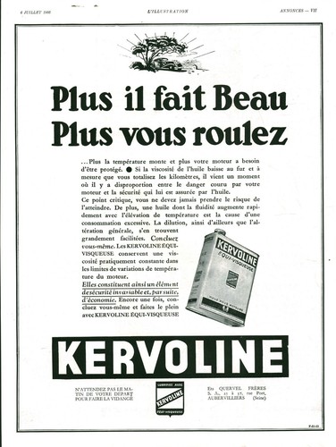 Publicité ancienne huile - , pour