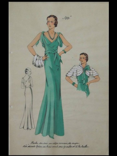 Mode art deco - robe, du