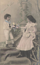 CP GARCON OFFRE ROSES FLEURS