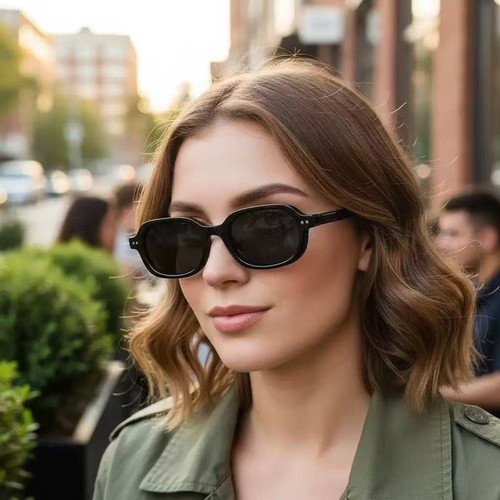 Lunettes soleil ovales avec - lunettes,