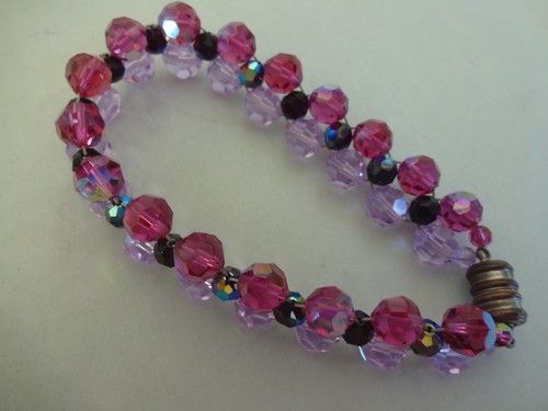 Bracelet perles cristal boheme - cristal,