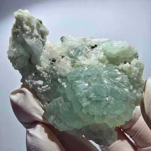 Sphère préhnite pointes - sphère, préhnite,