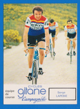 CYCLISME carte cycliste SERGE LAPEBIE équipe GITANE CAMPAGNOLO