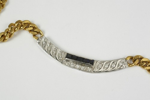 Collier massif 750 18 - massif, or