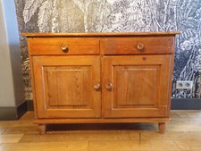 ANCIEN BUFFET PARISIEN-2 PORTES-en PIN-VINTAGE-Gîte-Montagne-déco-chalet