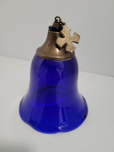 Tulipe ancienne verre bleu - tulipe,