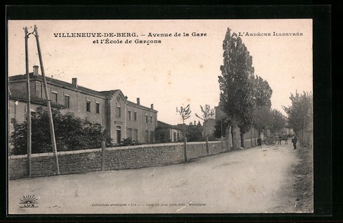 Cpa villeneuve berg avenue - villeneuve-de-berg,,