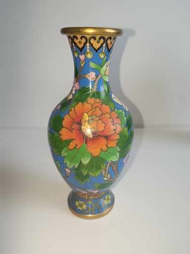 Vase émaux cloisonnés à - vase,