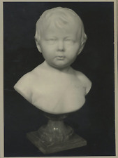 Houdon, Buste de Sabine Houdon Vintage albumen print.  Tirage argentique  17