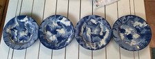 Lot de 4 Assiettes Bleues