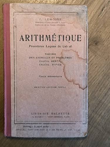 Livre scolaire ancien - livre,