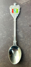 Petite cuillère de collection en métal argenté ornée du blason Italien